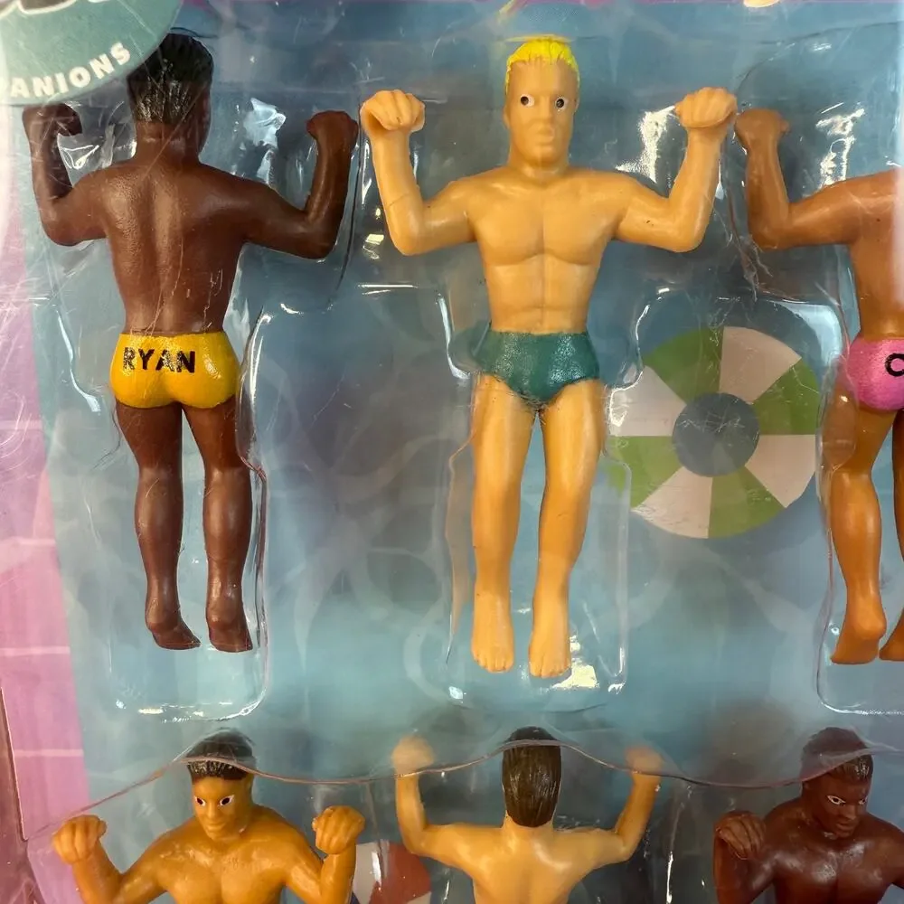 Hunky Buddies Drinking Markers 6pk New Muscle Men Glass Hangers Bachelorette Fun